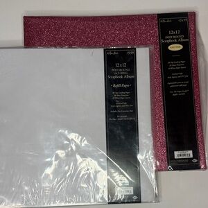 Pink Glitter Scrapbook Album Set